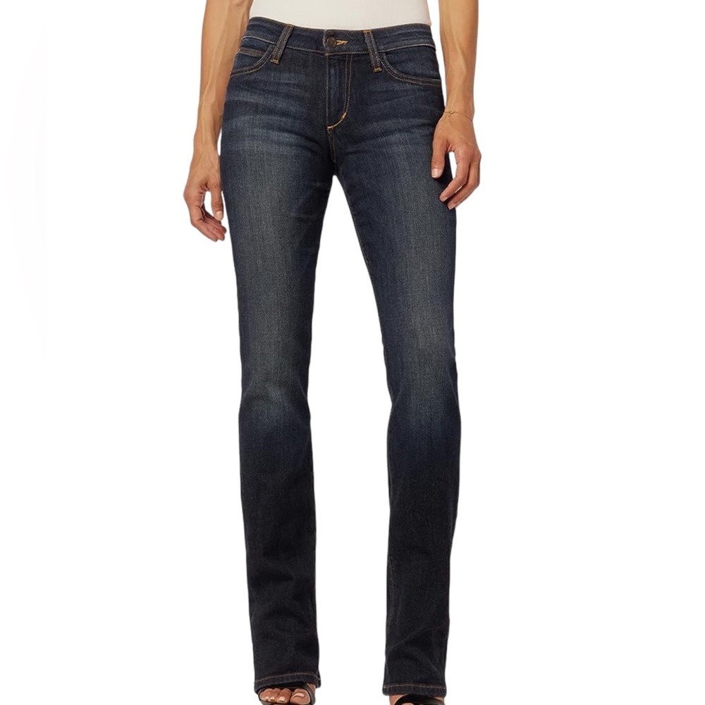 Joes Jeans size 25 with 26 inseam dark wash mid rise no distressing.​